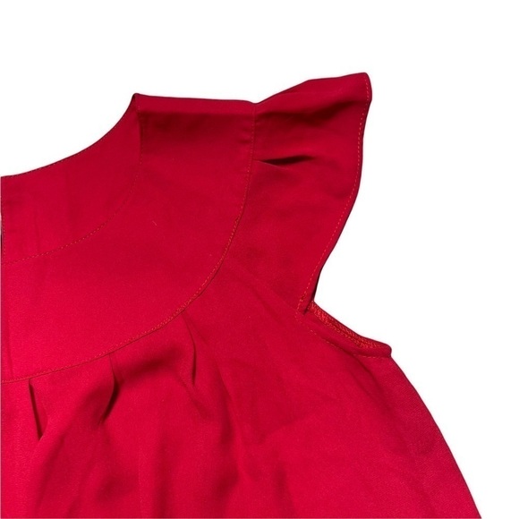 Papermoon Red Cap Sleeve Blouse XS - Picture 3 of 9